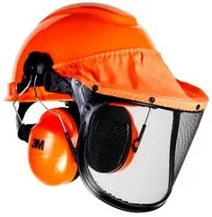 3M™ LumberJack™ Hard Hat System H-706PFK, Pinlock Suspension, Mesh
Visor, Ear Muffs 1 EA/Case