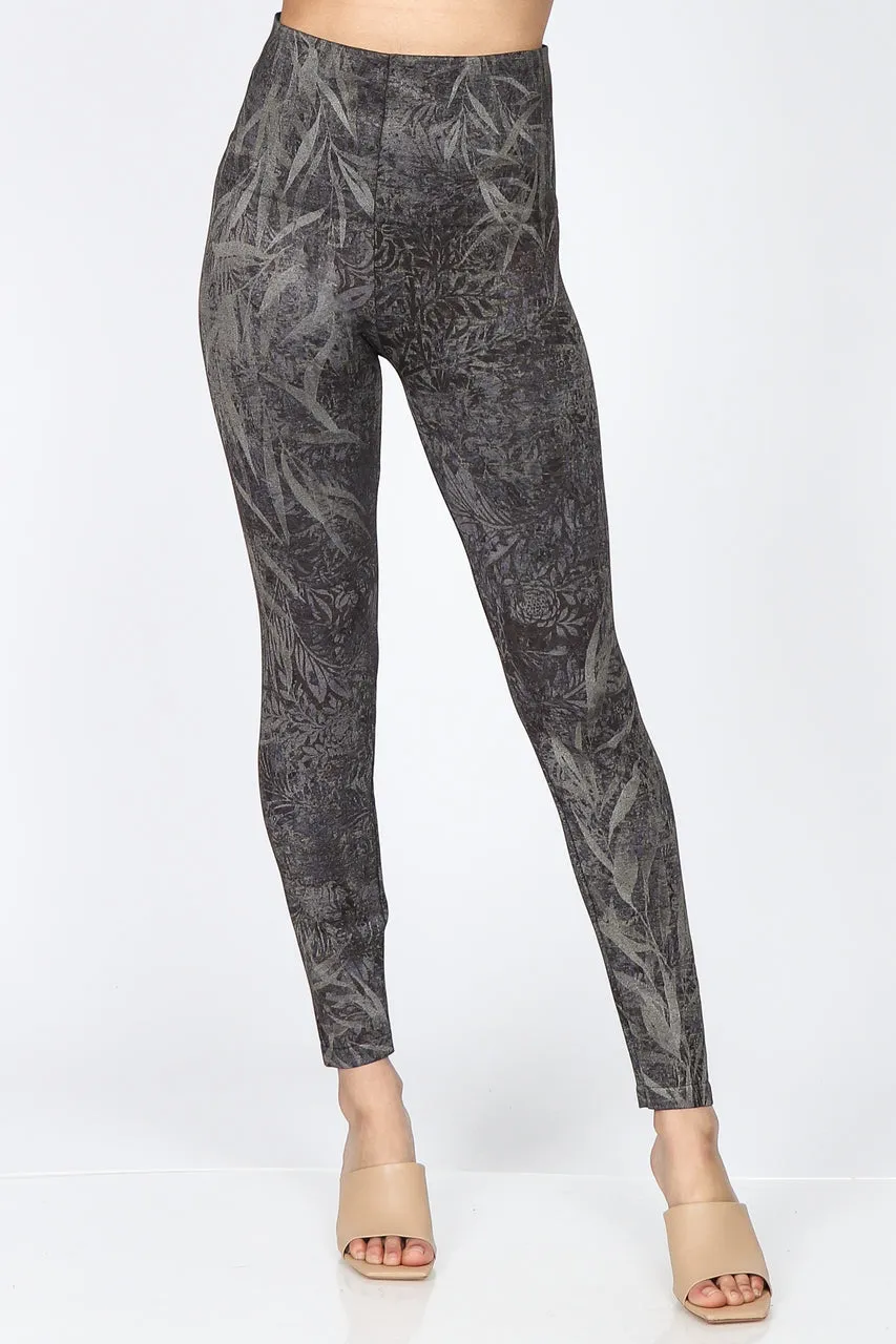 B4292CX High Waist Full Length Legging - Obsidian