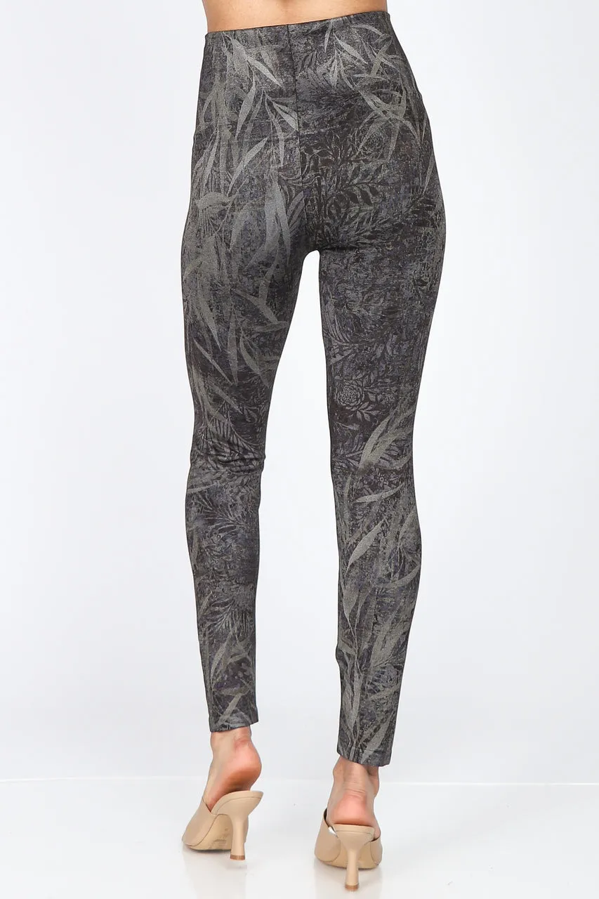 B4292CX High Waist Full Length Legging - Obsidian