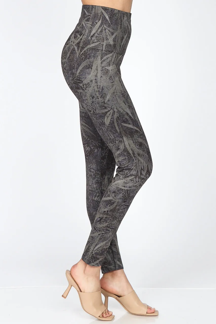 B4292CX High Waist Full Length Legging - Obsidian