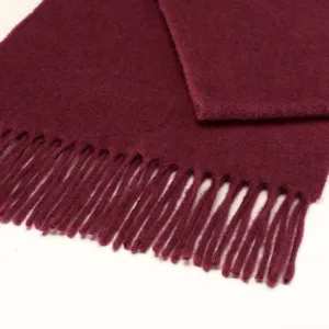 Bronte by Moon Raspberry Merino Lambswool Scarf - England