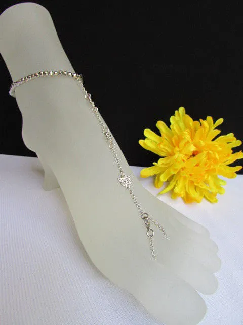 Butterfly Charm Thin Metal Foot Chain