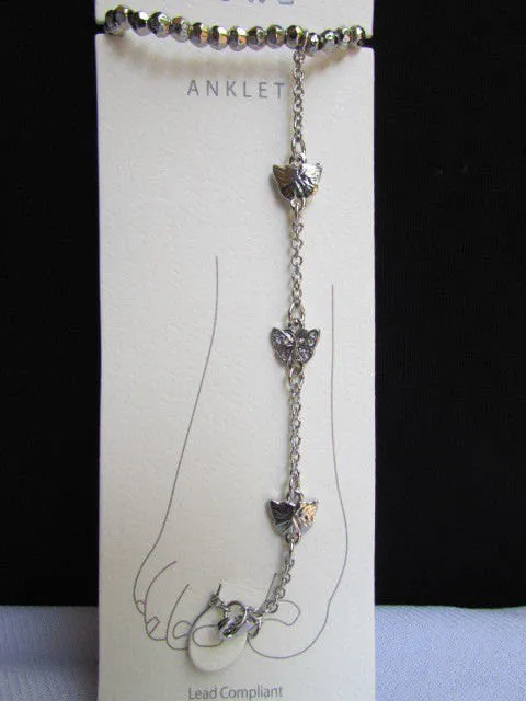 Butterfly Charm Thin Metal Foot Chain