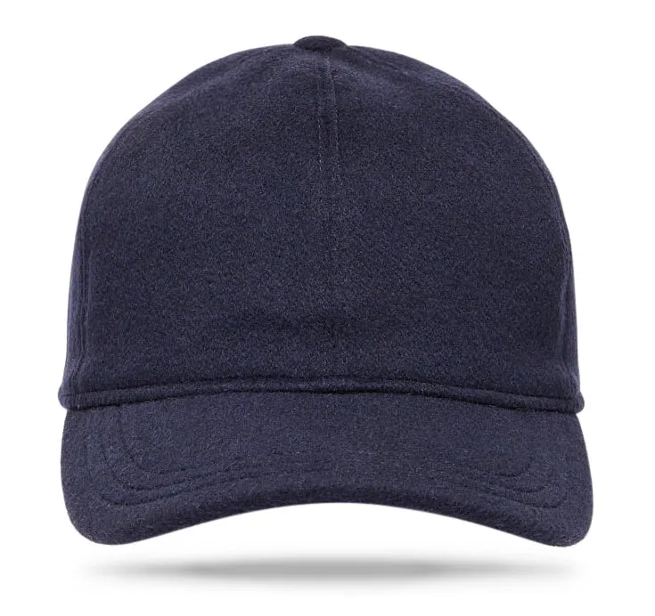 Cashmere Baseball Cap - Navy