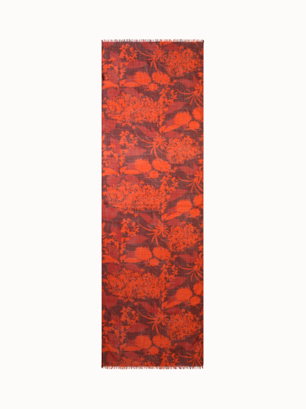 Cashmere Silk Scarf with Abraham Flower Print