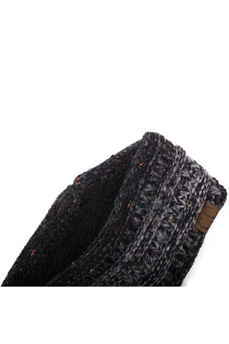 C.C HW817 - Soft Stretch Winter Warm Cable Knit Fuzzy Lined Confetti Ombre Ear Warmer Headband