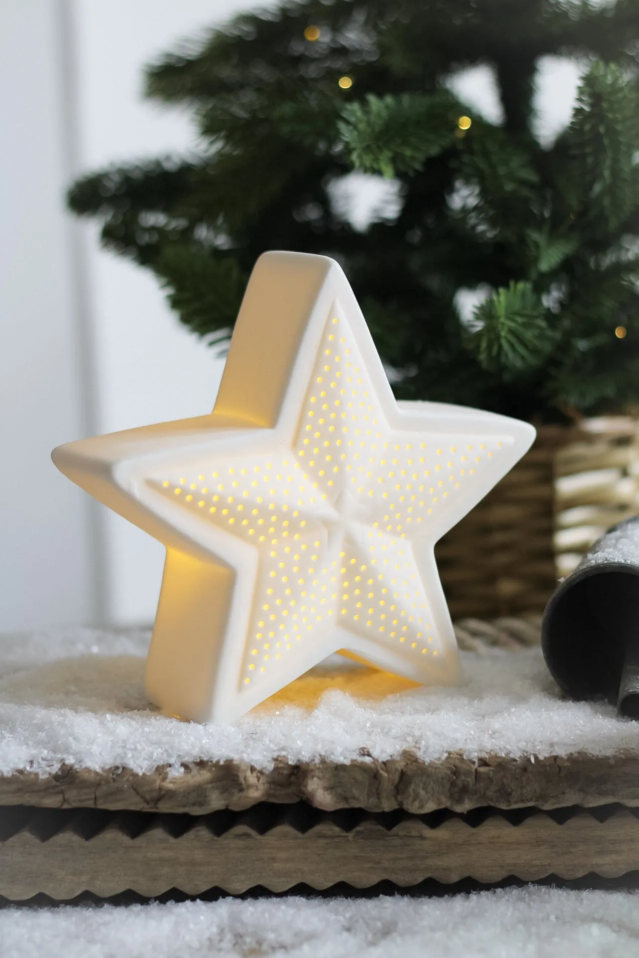 Ceramic Polka Dot LED Star