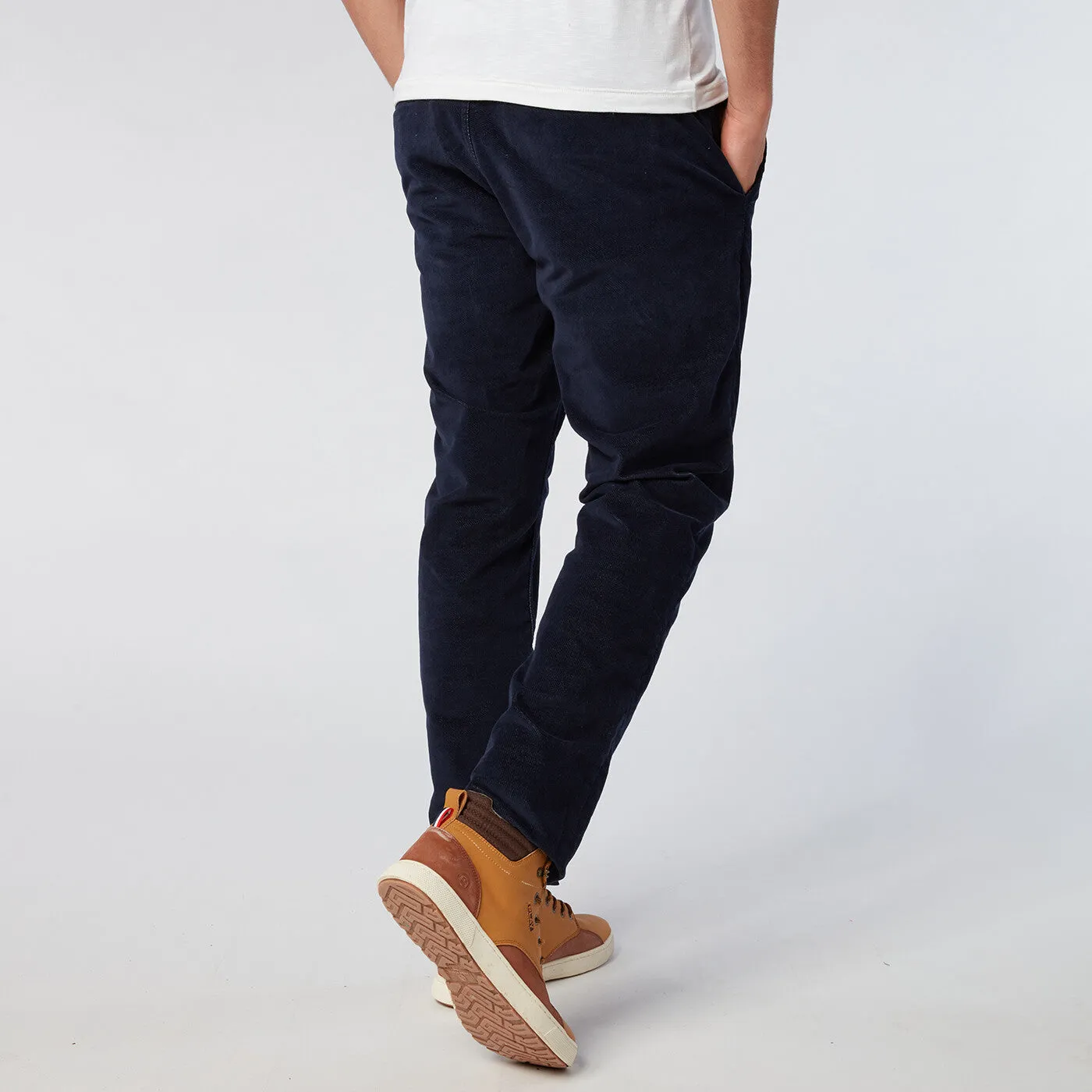 Chino 702 comfort velours bleu marine