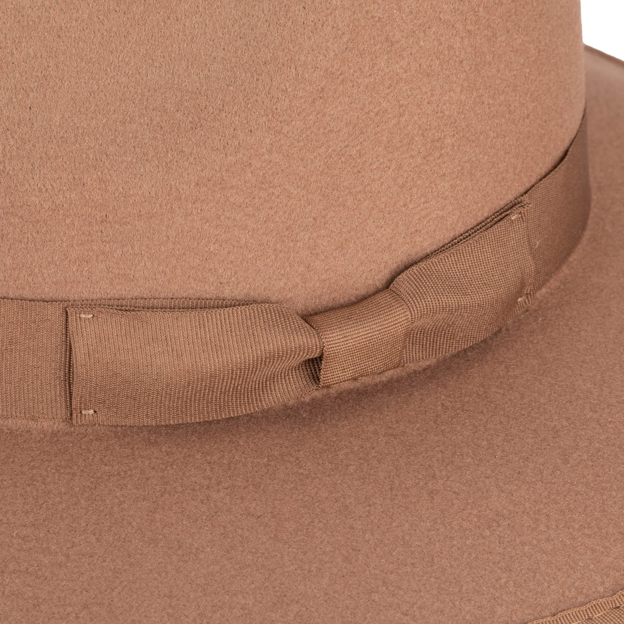 Classic Brim Fedora with Flat Grosgrain Bow and Band