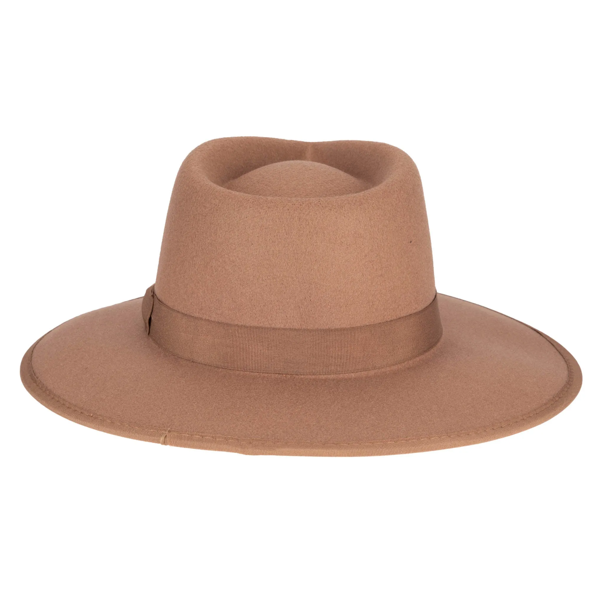 Classic Brim Fedora with Flat Grosgrain Bow and Band