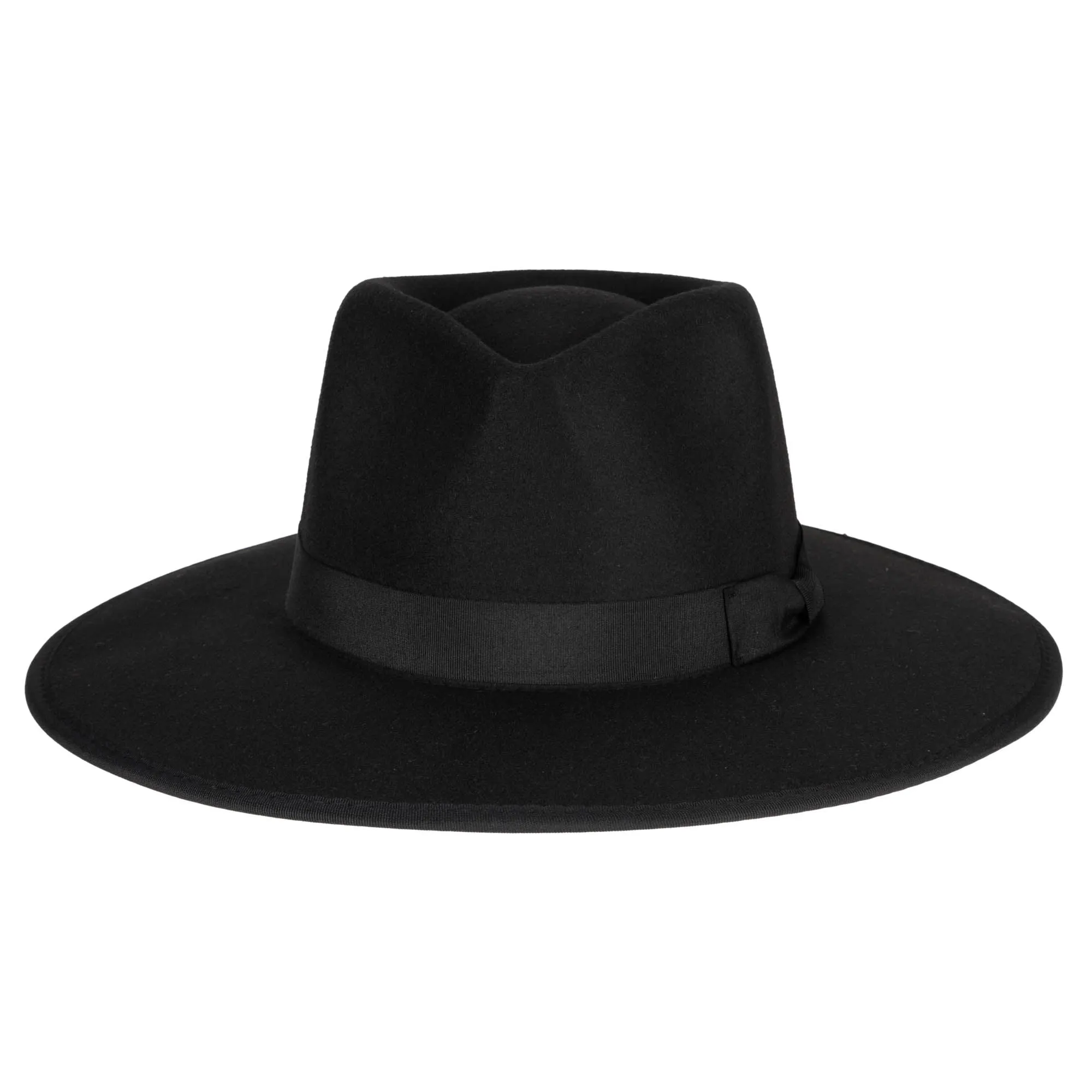 Classic Brim Fedora with Flat Grosgrain Bow and Band