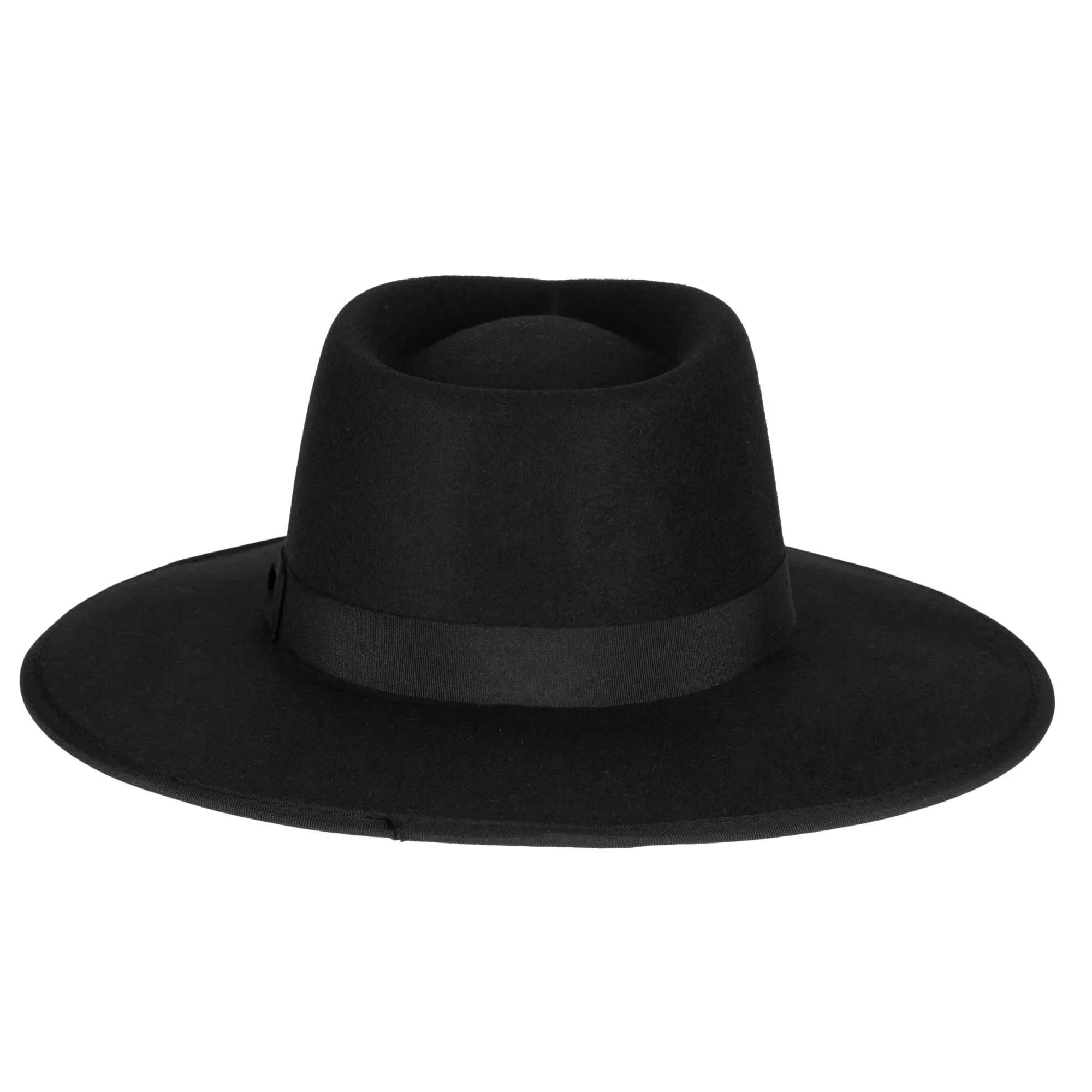 Classic Brim Fedora with Flat Grosgrain Bow and Band