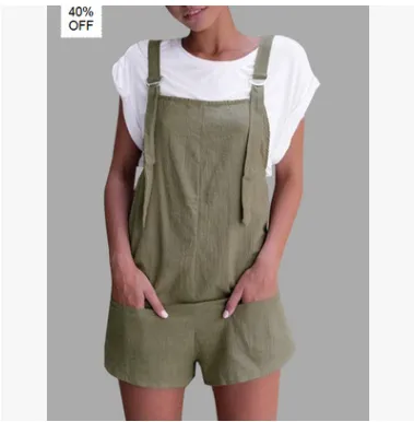 Cotton Shorts Dungarees