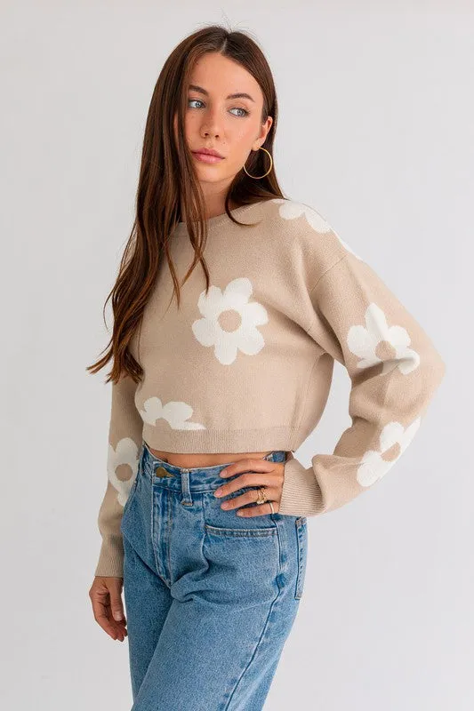 Daisy Days Crop Sweater