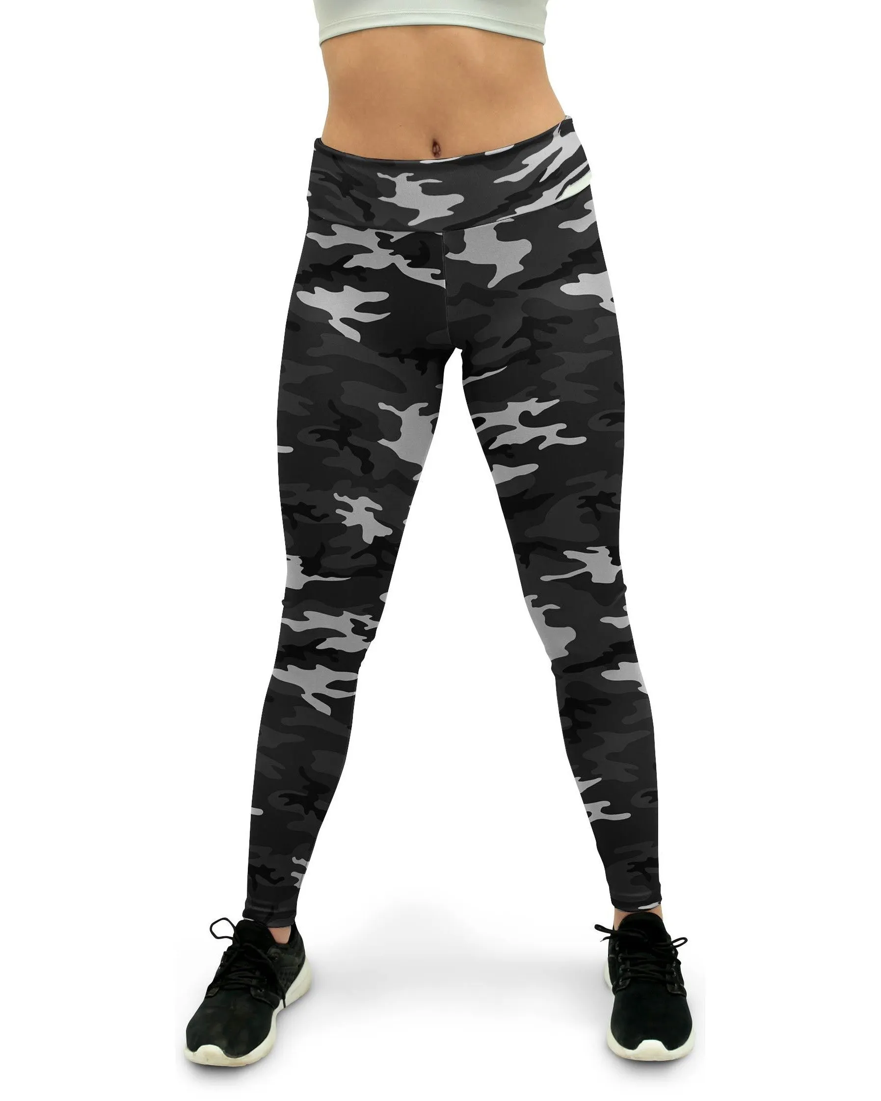 Dark Grey Camo Yoga Pants