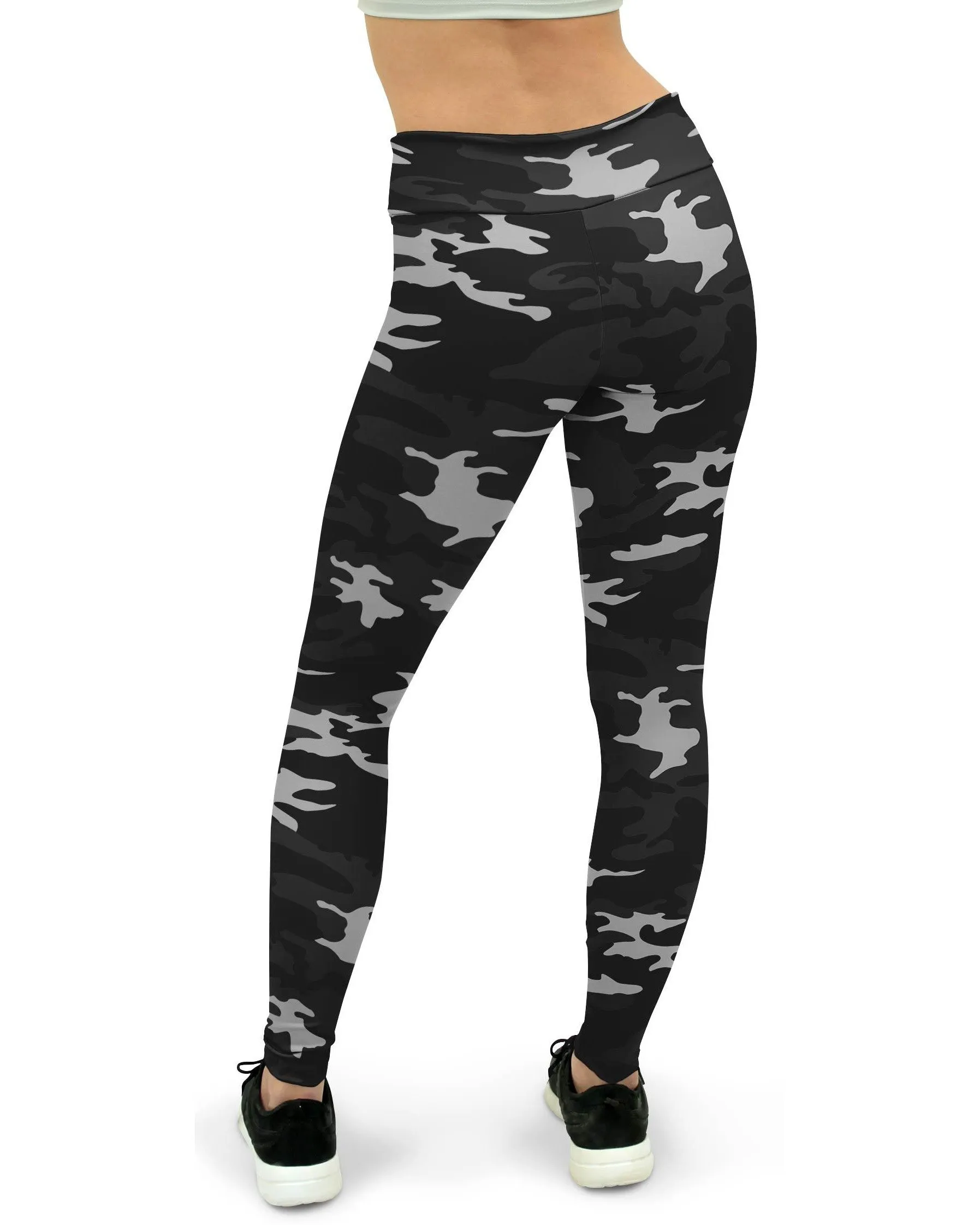 Dark Grey Camo Yoga Pants