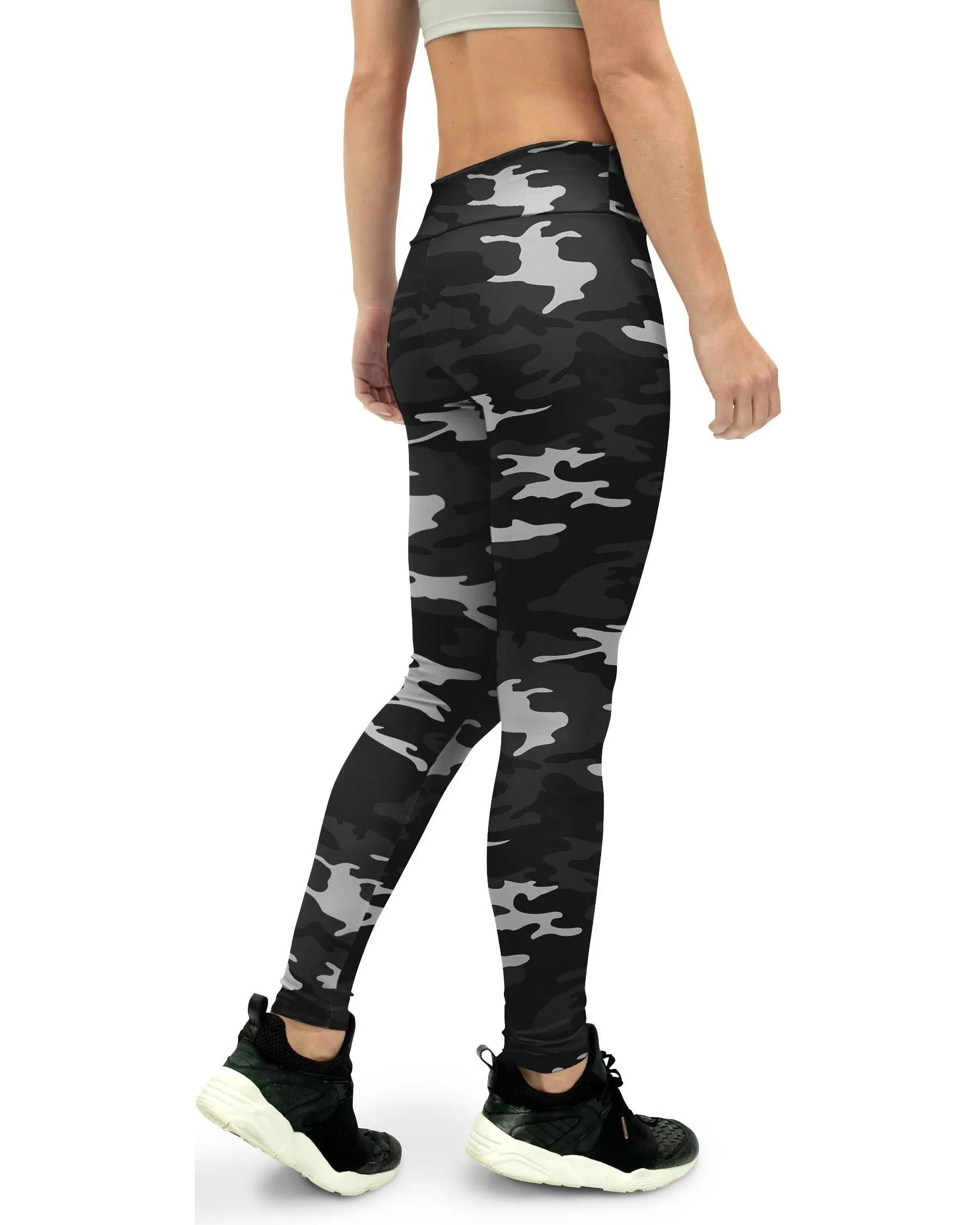 Dark Grey Camo Yoga Pants