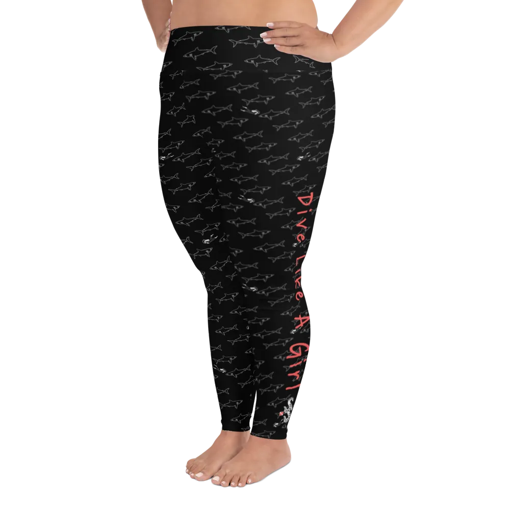 Dive Like a Girl Plus Size Leggings