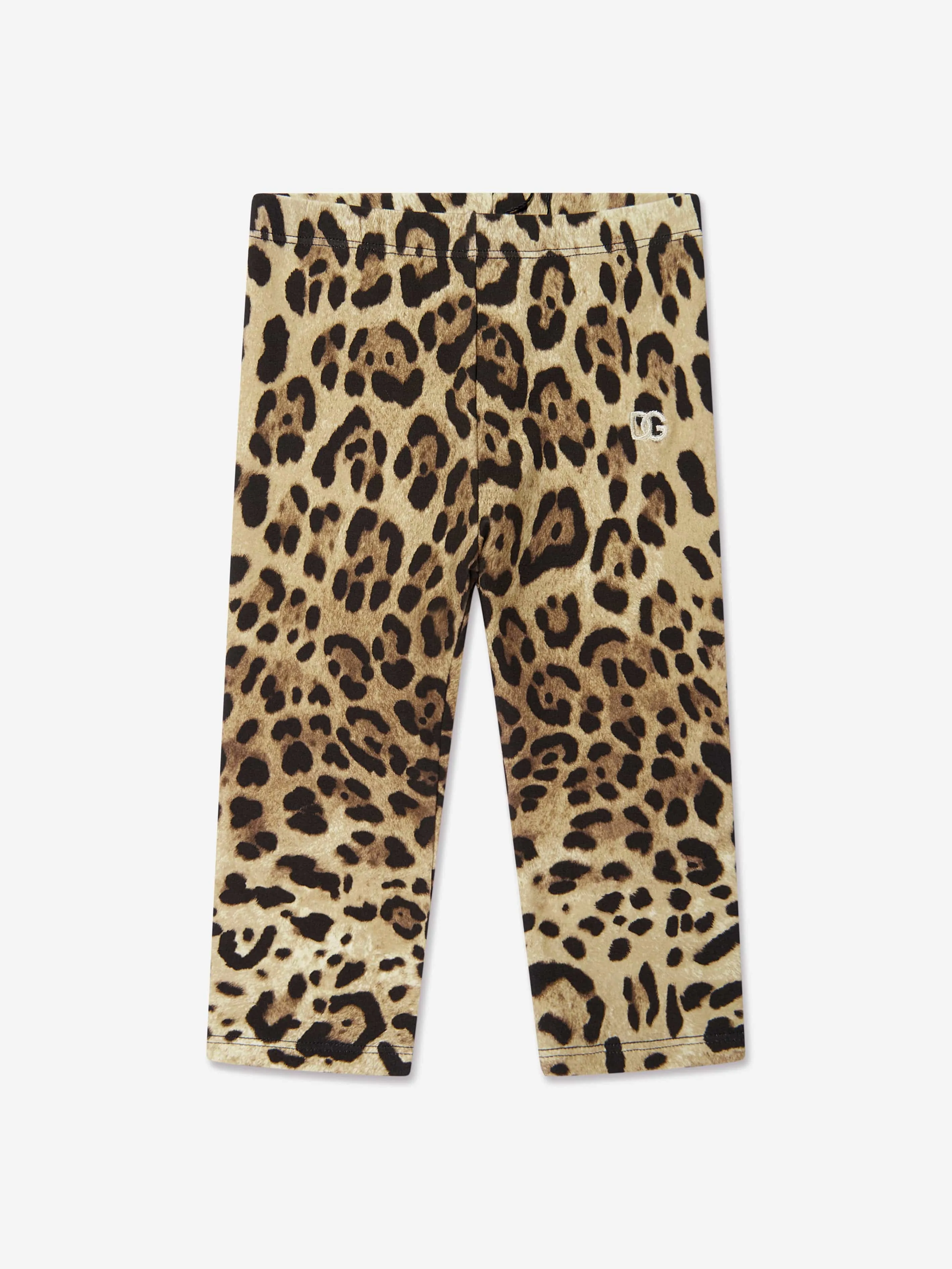 Dolce & Gabbana Baby Girls Leopard Leggings in Beige