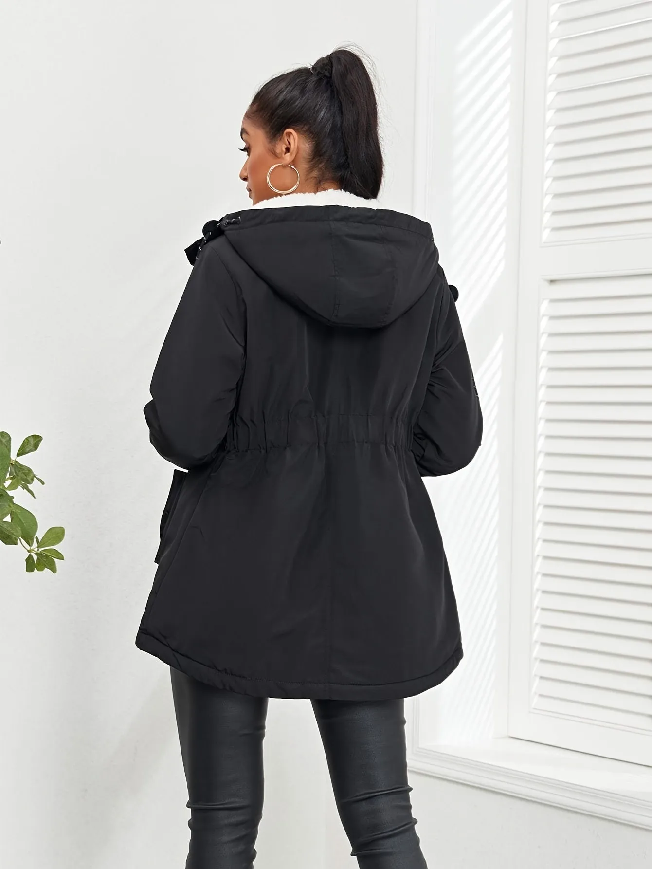 Elegant Fleece Parka Winter Jacket with Hood for Women | Ideal for Winter