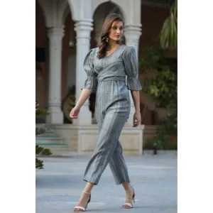 Elegante on Russian Silk Backtieup Jumpsuit