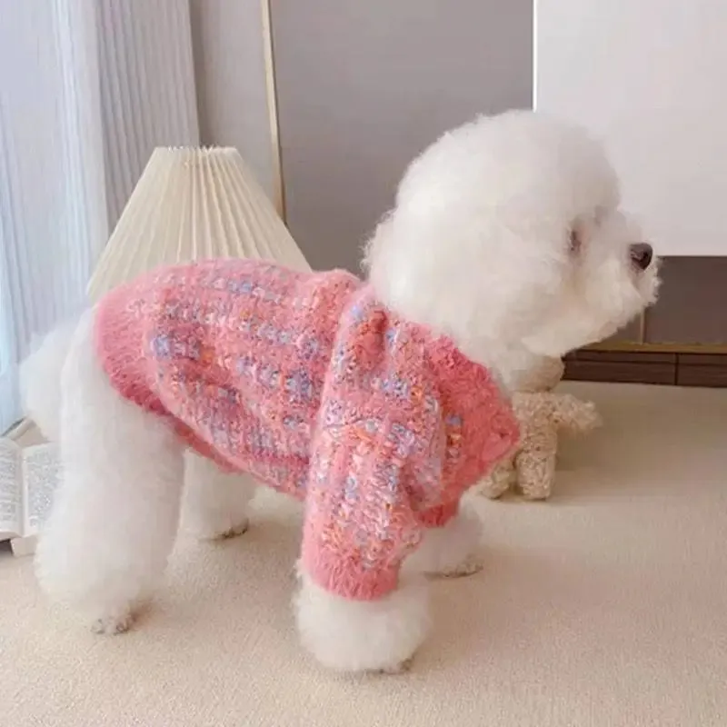 Elk Chic: Fashion Autumn/Winter Sweater Cardigan for Pet Dogs - Heartwarming Style for Small Dogs, Cats, and Chihuahuas