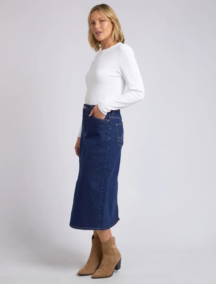 Eloise Denim Midi Skirt