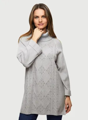 Embellished Tunic Sweater