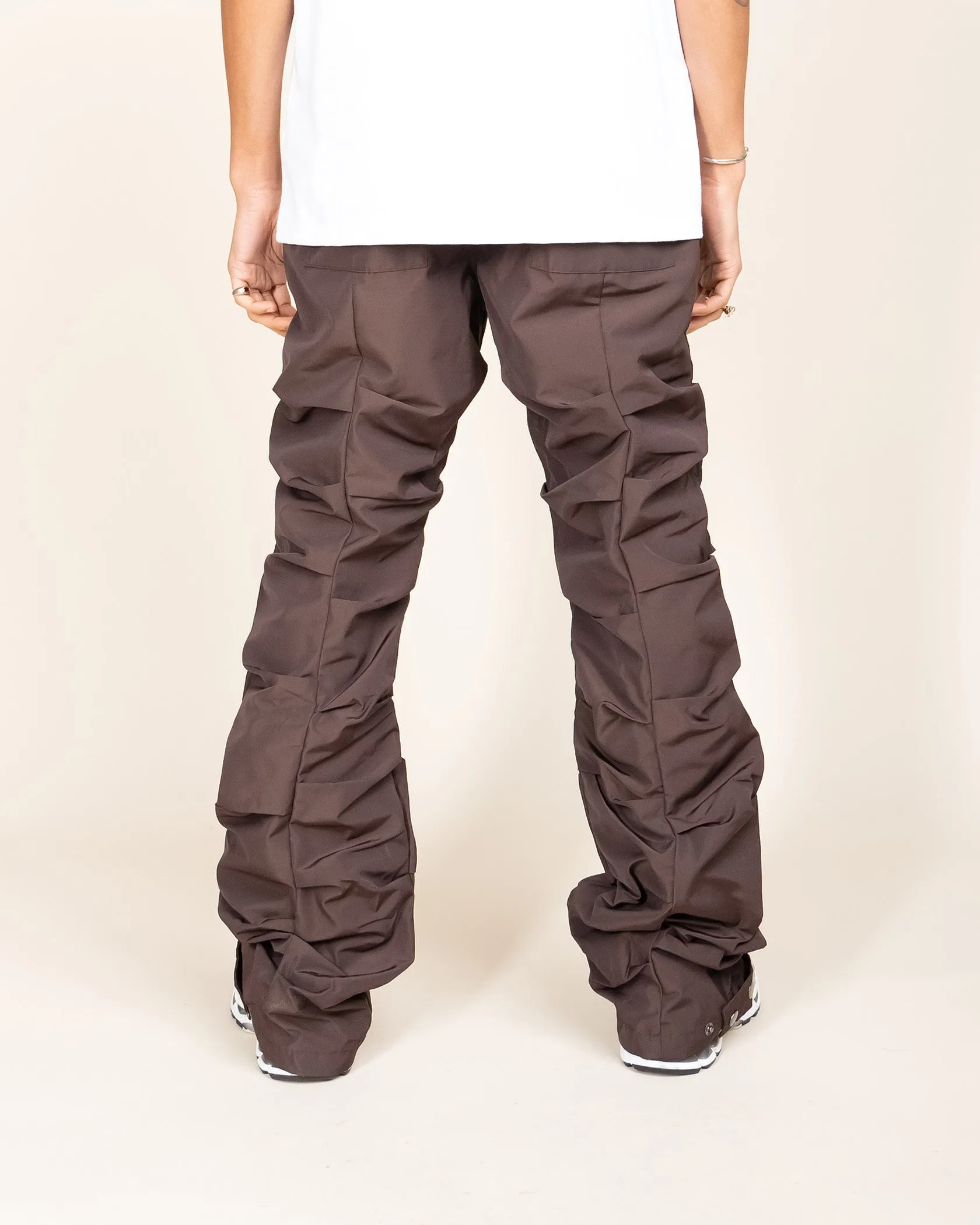 EPTM TEKNO FLARE PANTS-BROWN