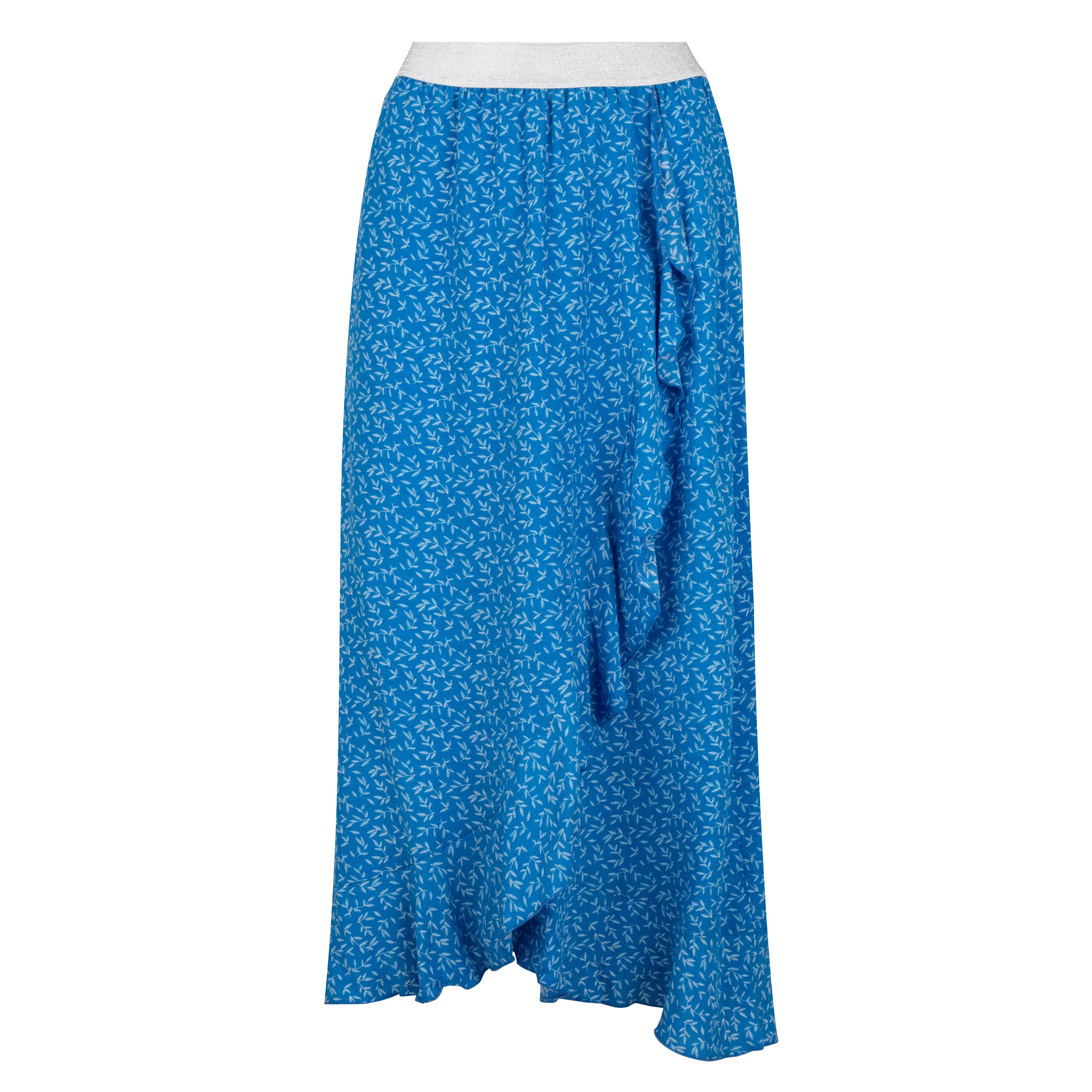 Esqualo - Ruffle Leaf Print Skirt