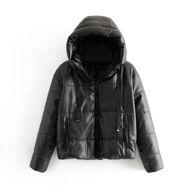 FashionSierra - Womens Fashion Loose Hooded Parka Jacket