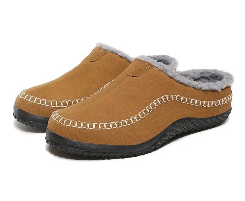 Fleece-Lined Indoor Slippers