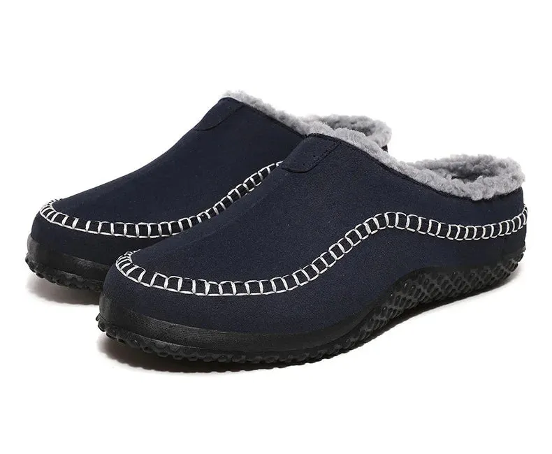 Fleece-Lined Indoor Slippers