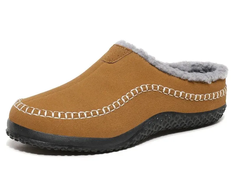 Fleece-Lined Indoor Slippers