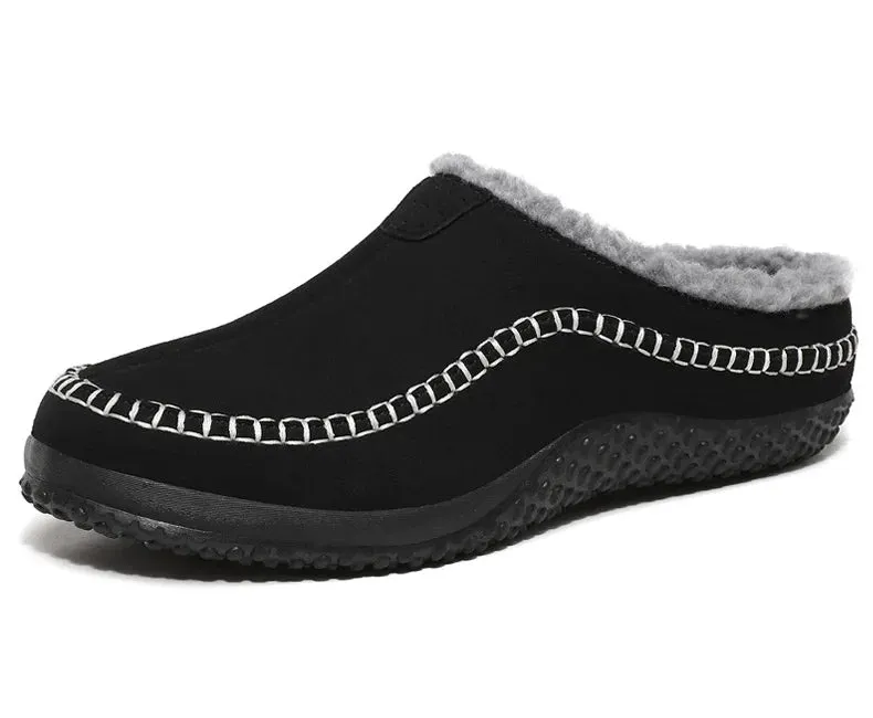 Fleece-Lined Indoor Slippers