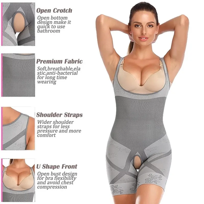 Full Body Open Crotch Waist Trainer Shaping Underwear