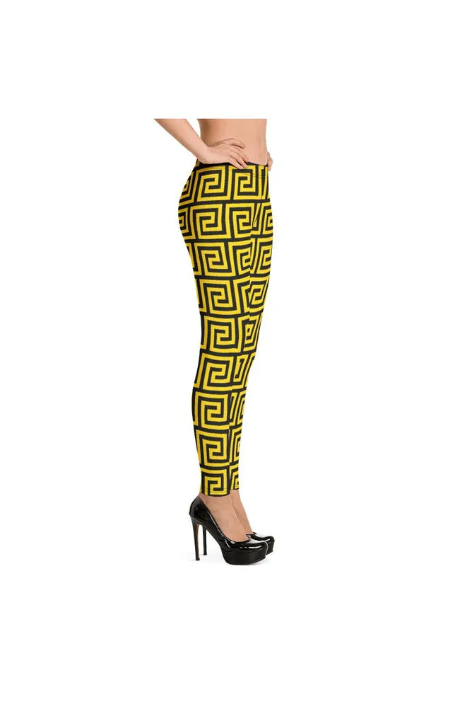 Gold Greek Key Leggings