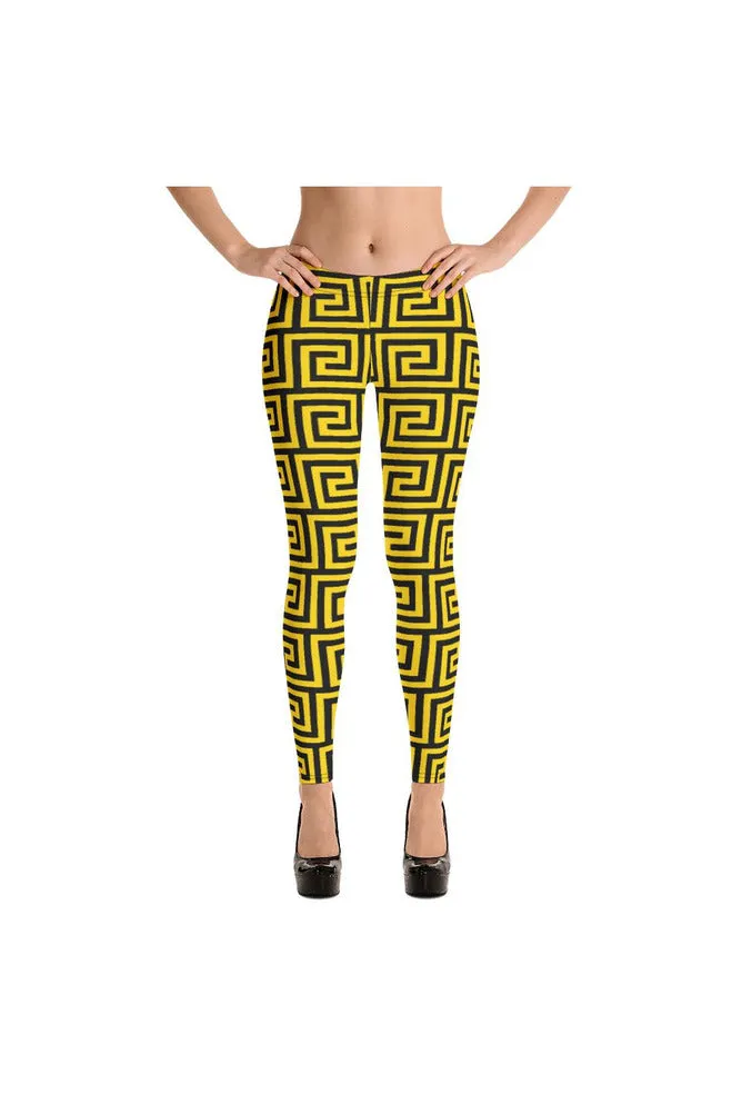 Gold Greek Key Leggings