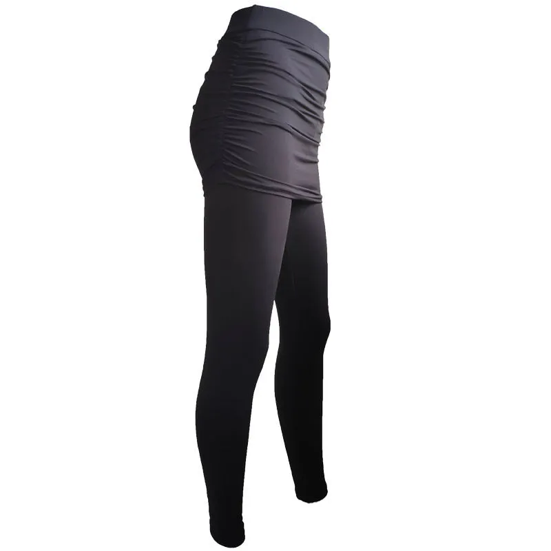 Hip-Side Pleated Leggings