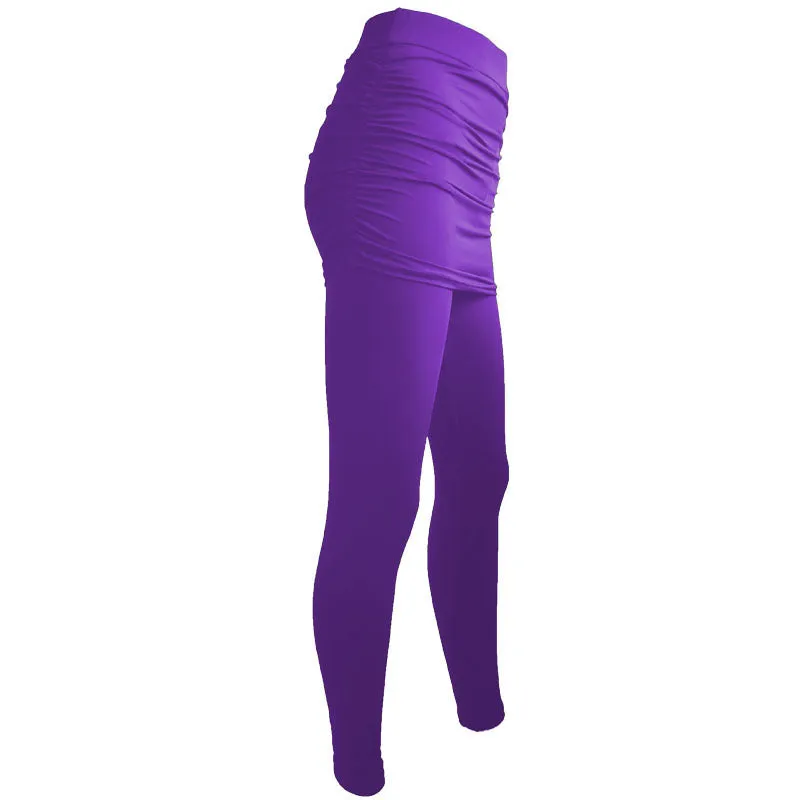 Hip-Side Pleated Leggings