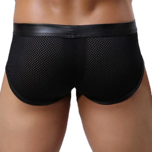 Hole Breathable Leather Underwear