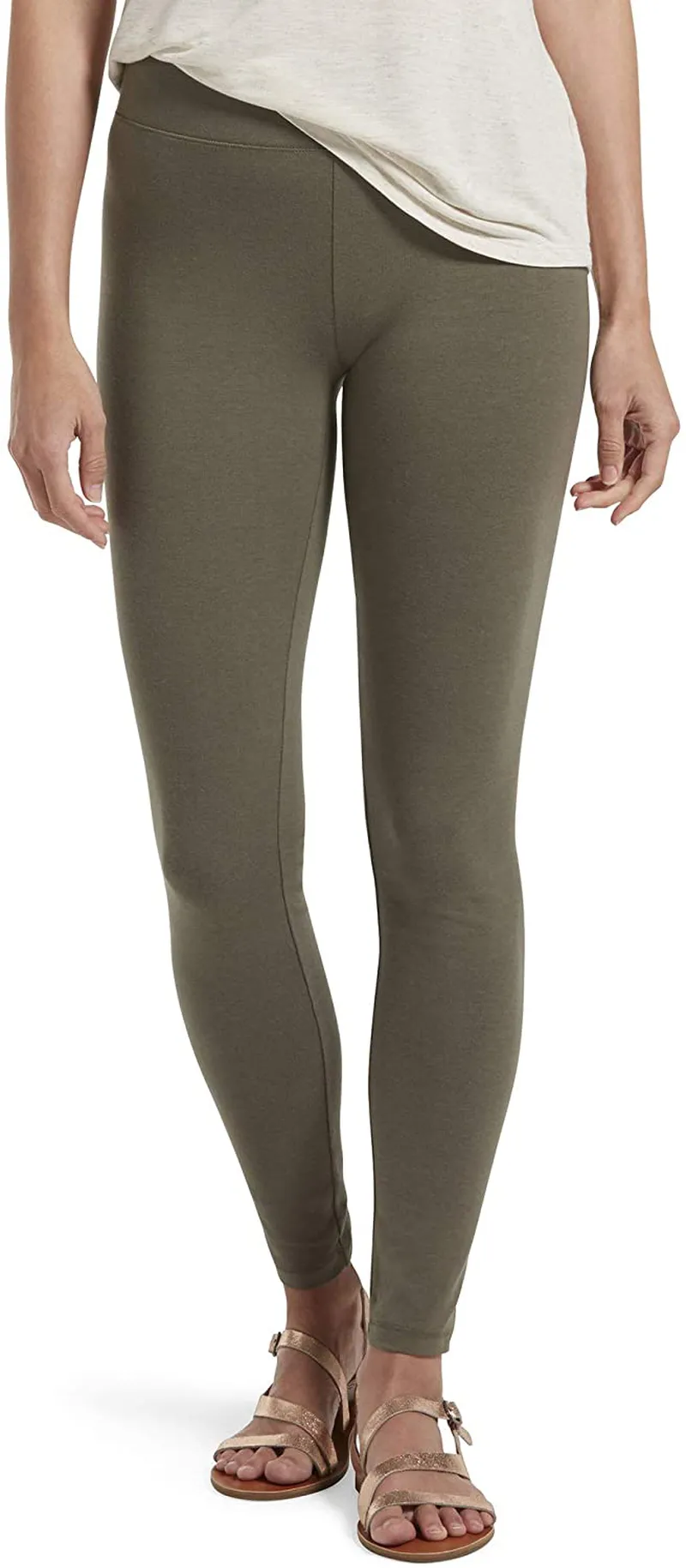 HUE Women's Cotton Ultra Legging with Wide Waistband, Assorted