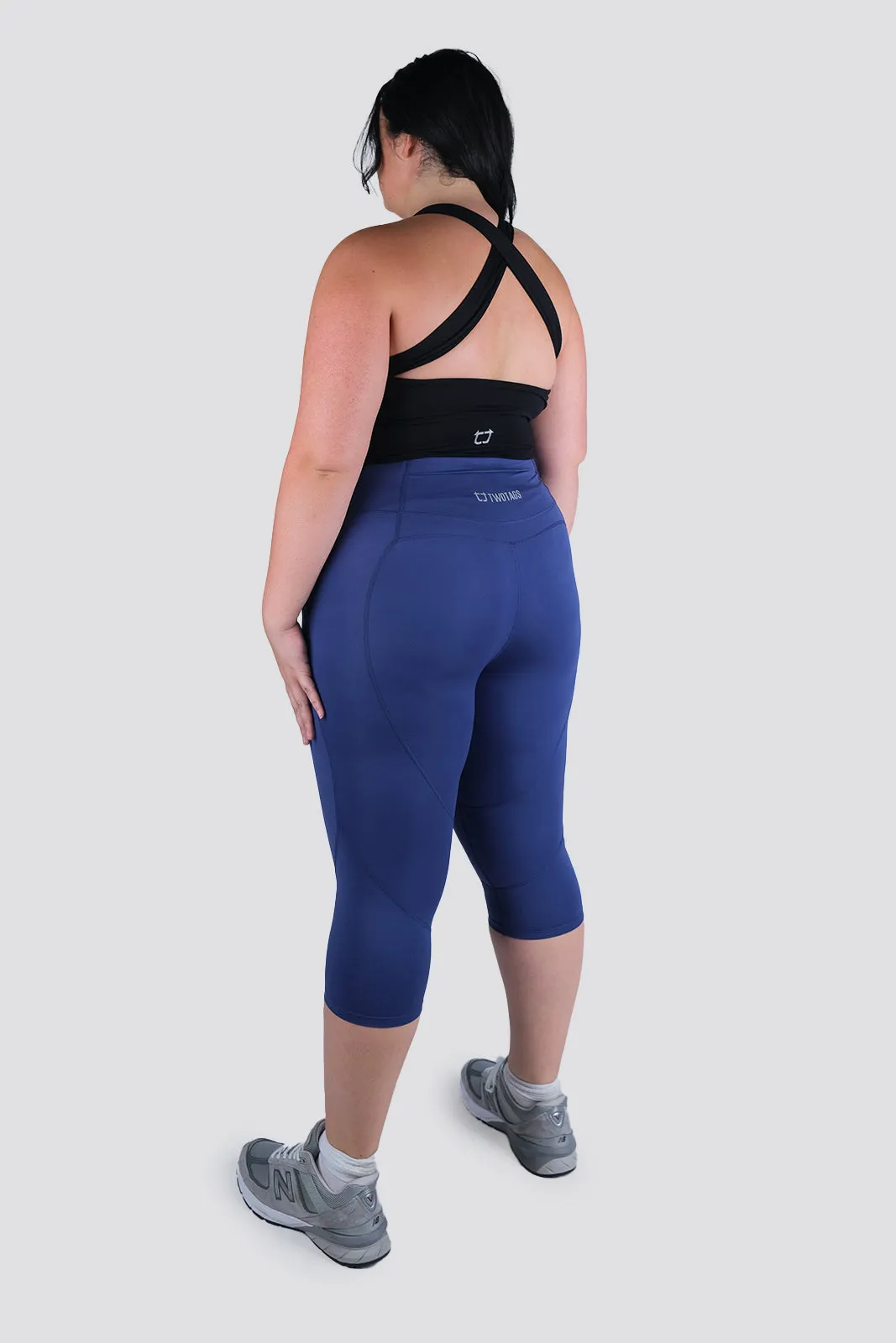 Impel Capri Highwaisted Leggings - Azure