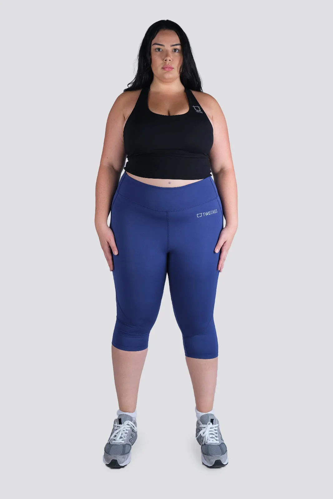 Impel Capri Highwaisted Leggings - Azure