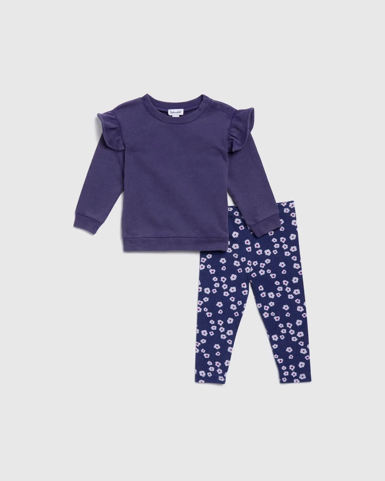 Infant Girls Midnight Floral Sweatshirt Set