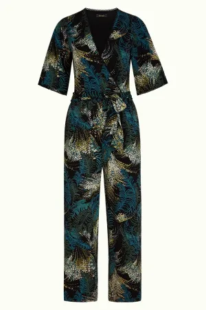 Jumpsuit met overslag decolleté | King Louie Zita jumpsuit devon black