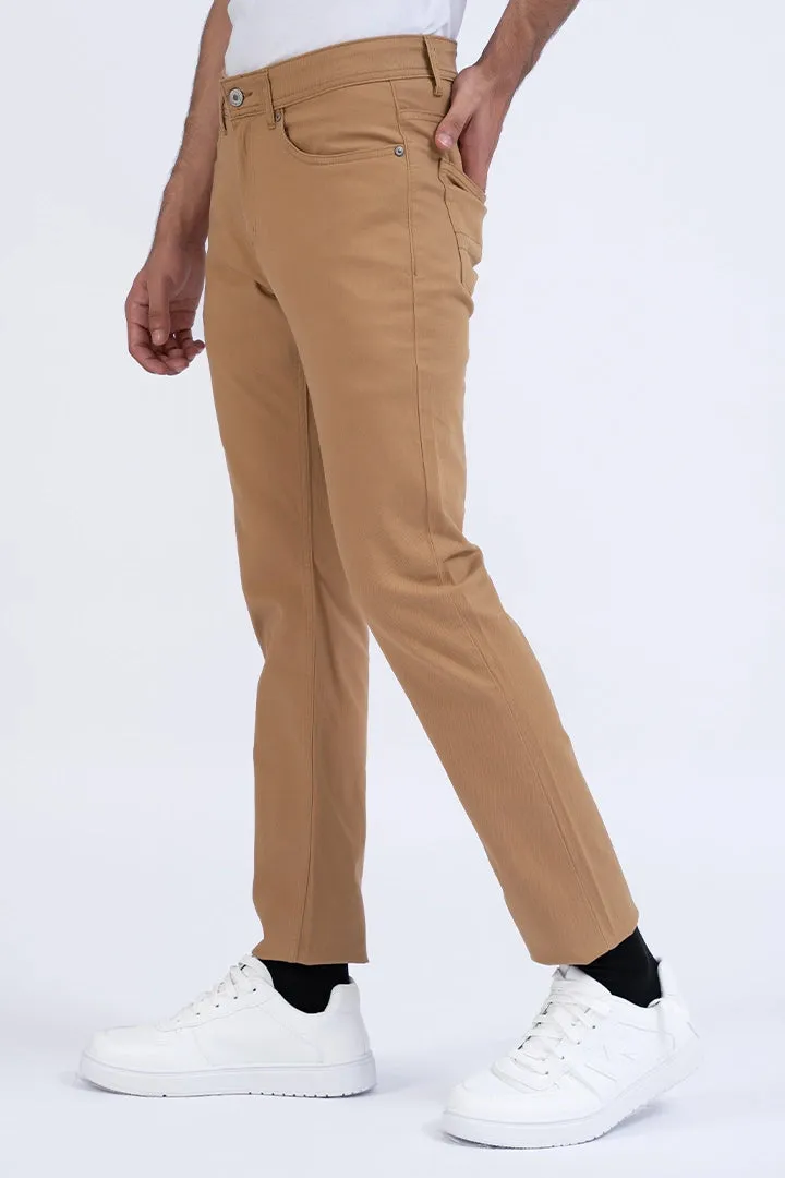 Khaki Slim Fit  5 Pocket Pants