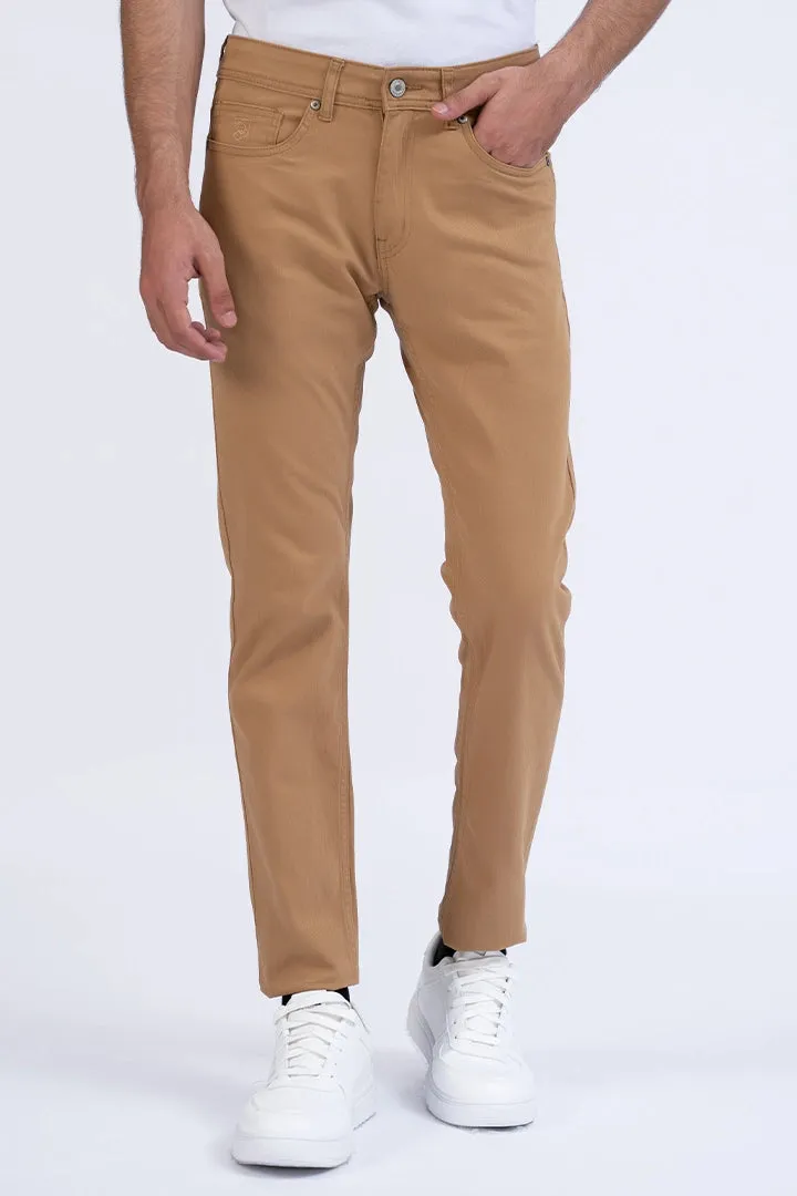 Khaki Slim Fit  5 Pocket Pants