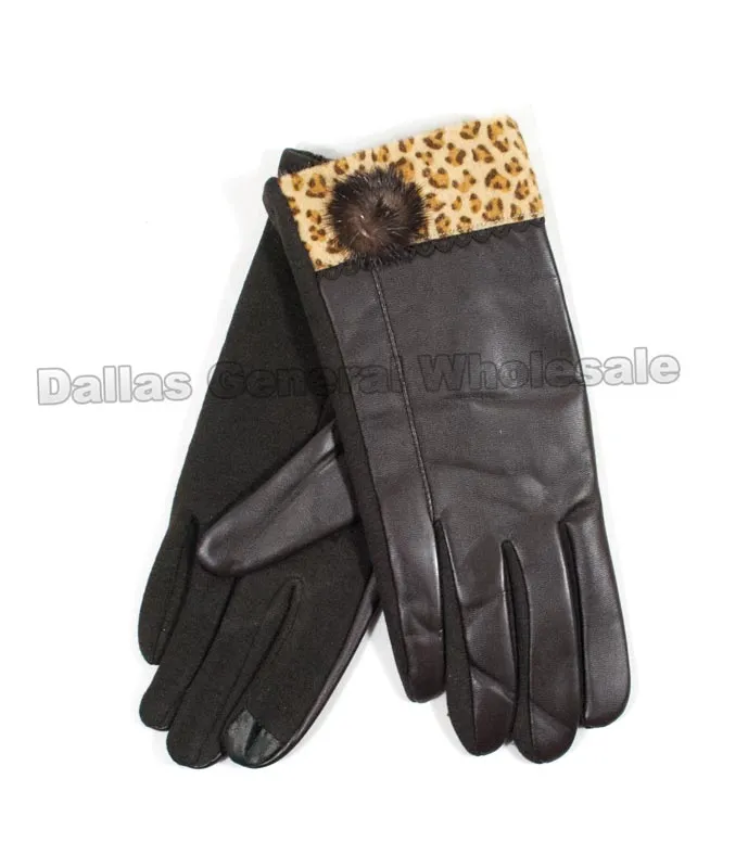 Ladies Fashion Cheetah Insulated Gloves Wholesale