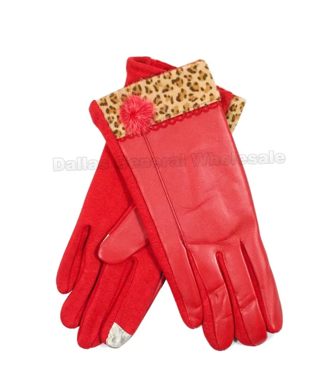 Ladies Fashion Cheetah Insulated Gloves Wholesale